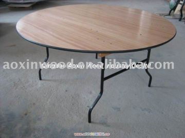 Plywood Round party folding Table