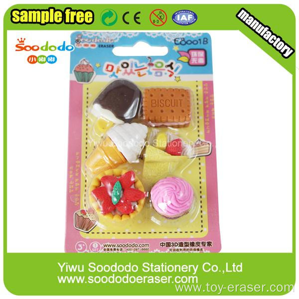 Card Packing Cake Shaped Jumbo Rubber Eraser