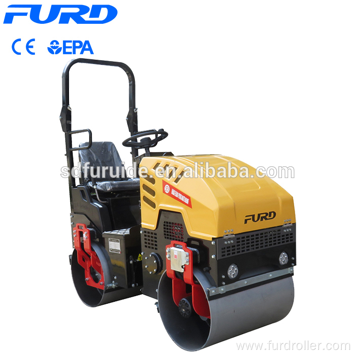 1000kg Double Drum Vibratory Compactor Mini Road Roller with CE EPA Fyl-880