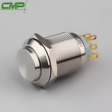 waterproof metal 2NO2NC 22mm dpdt push button switch