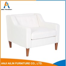 white Fabric Wooden frame comfortable Sofa chair