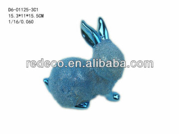 Decorative ceramic rabbit figurines