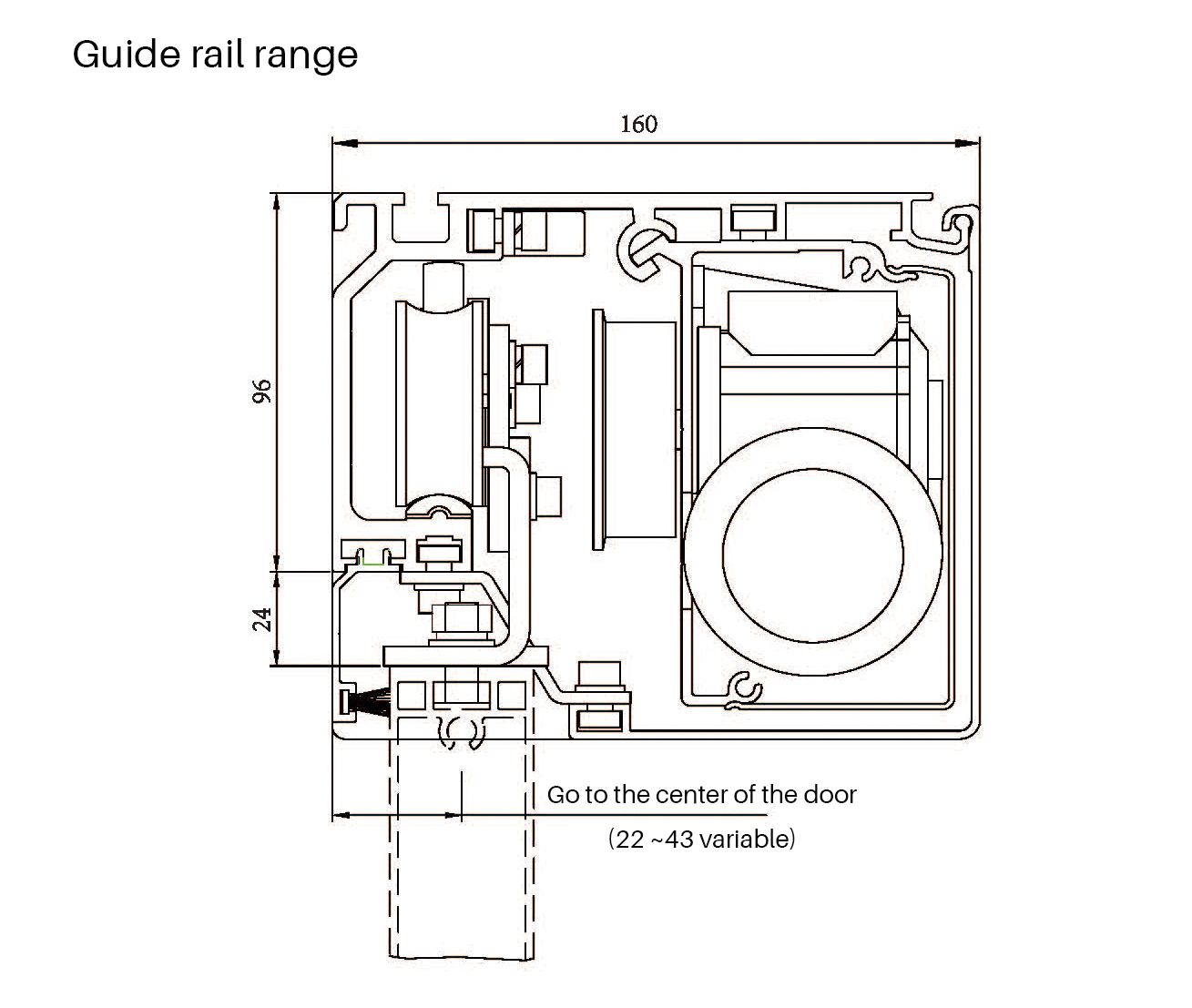 Remote Control Automatic Sliding Door Control Unit With Dunker Motor