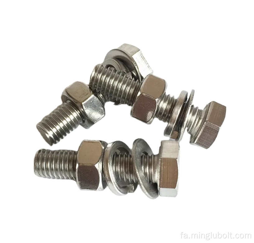 DIN933 stainless steel hex bolt low price