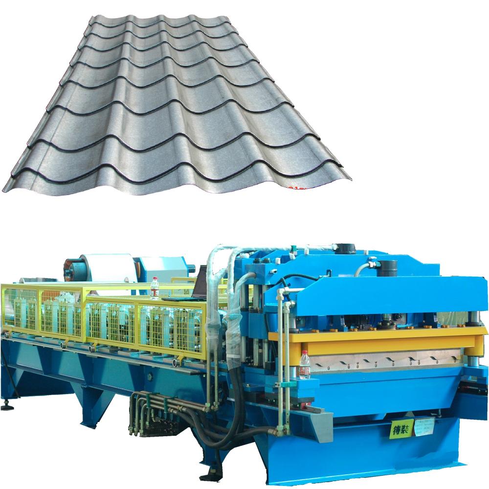 Metal color glazed tile making machine