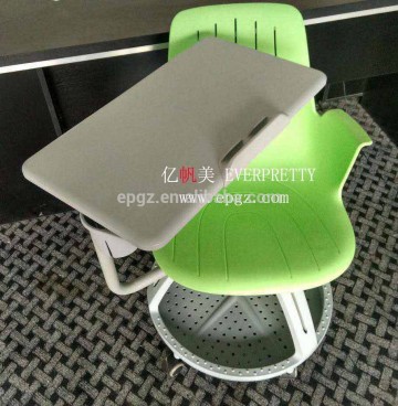 ABS Plastic chair with writing pad,school plastic chair with writing tablet