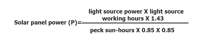 solar panel power caculation