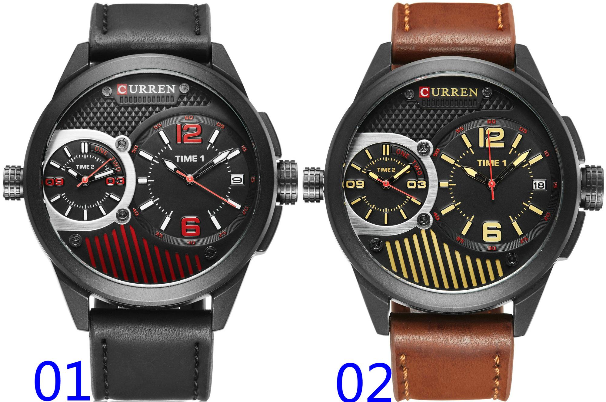 CURREN 8249 Fortune Quartz Men Watches Leather Fashion Sport Wrist Watch Manufacturer