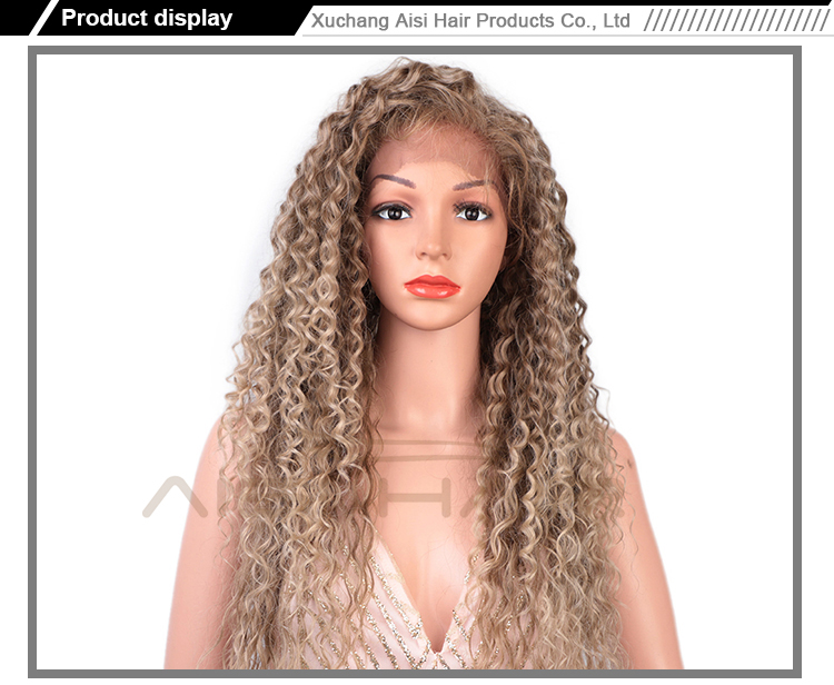 Aisi Hair 13x6 Long Wavy Ombre Blonde Dark Root Wig Kinky Curly Lace Frontal Wig Deep Wave Front Lace Hair Wigs For Black Women