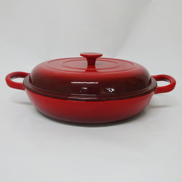 Cast Iron Red Enamel Casserole