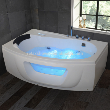 Economic Acrylic Glass both side massage bathtub