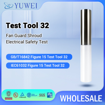 IP Test Probe 80mm Length For Fan Guard Shroud Electrical Safety Testing