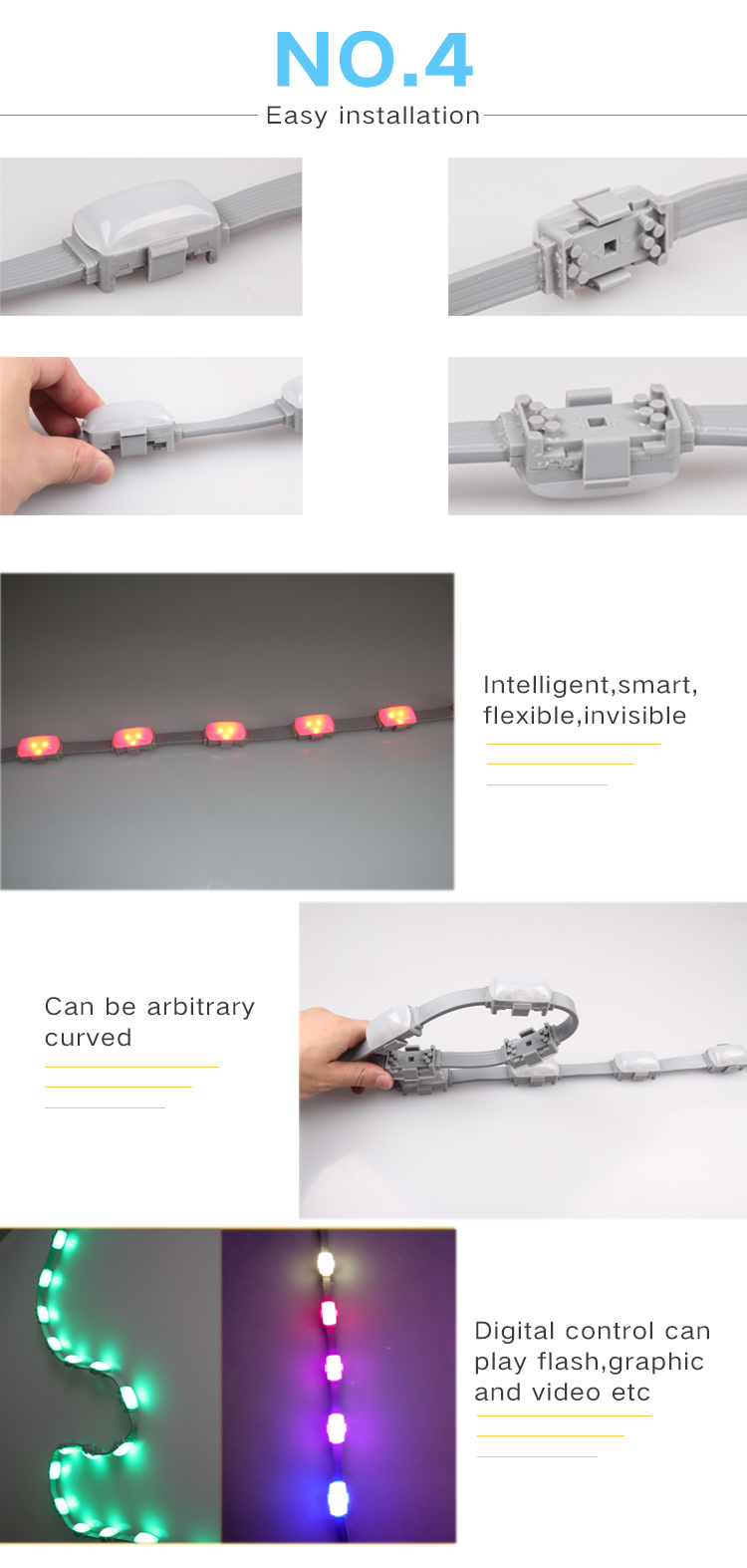 RGB LED Strip Light decoration rgb light for building