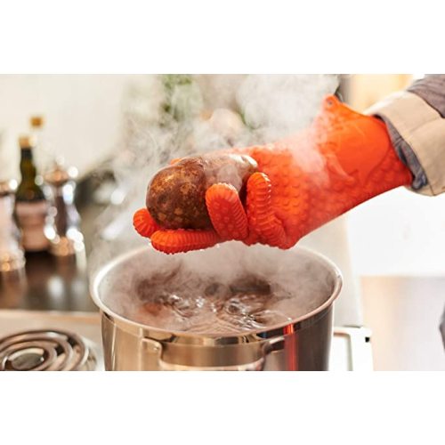 Heat Resistant Grill Gloves Silicone Oven Mitts