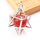 Восьмиконечная звезда кулон ожерелье 3D геометрия с натуральным камнем для мужчин и женщин
