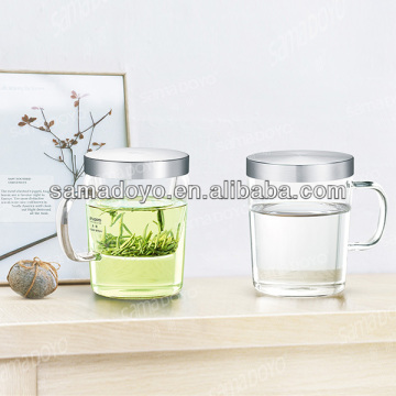 Free sample Samadoyo 370ml office glass teacup for making tea