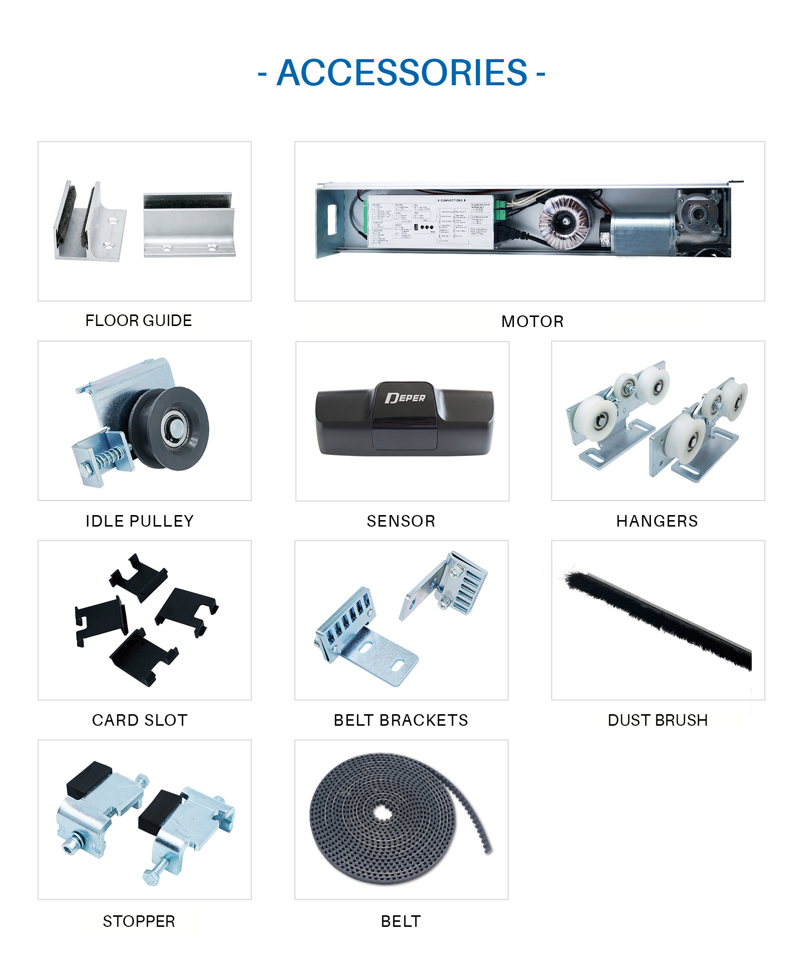 Remote Control Automatic Sliding Door Control Unit With Dunker Motor