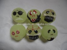 45mm bouncing ball glow in the dark-funny face