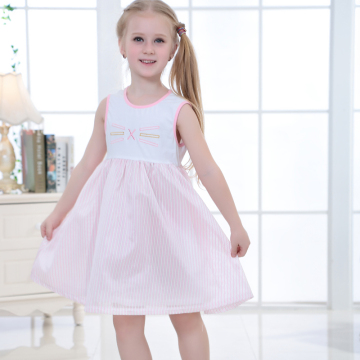 Boutique summer vest puffy dresses knee-length girls dresses for 12 years
