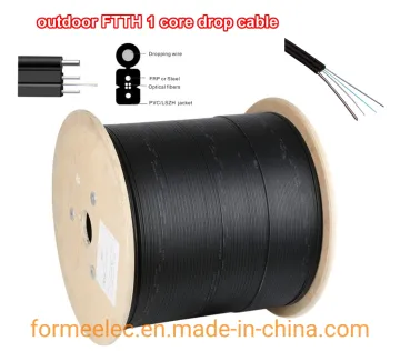Broadband Optic Fiber Cable Outdoor FTTH Cable 1 Core FTTH Drop Cable