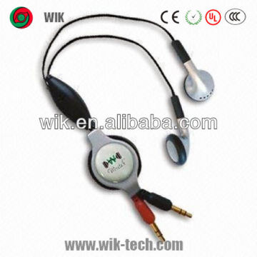 WIK Retractable oem new product high quality earphone for htc