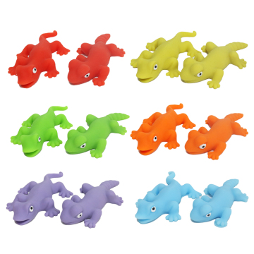 Hot Selling Unisex Animal Squishy Stress Relief Toys: Flexible Frog, Lizard, and Iguana Figures Made of TPR Plastic for Kids and Adults