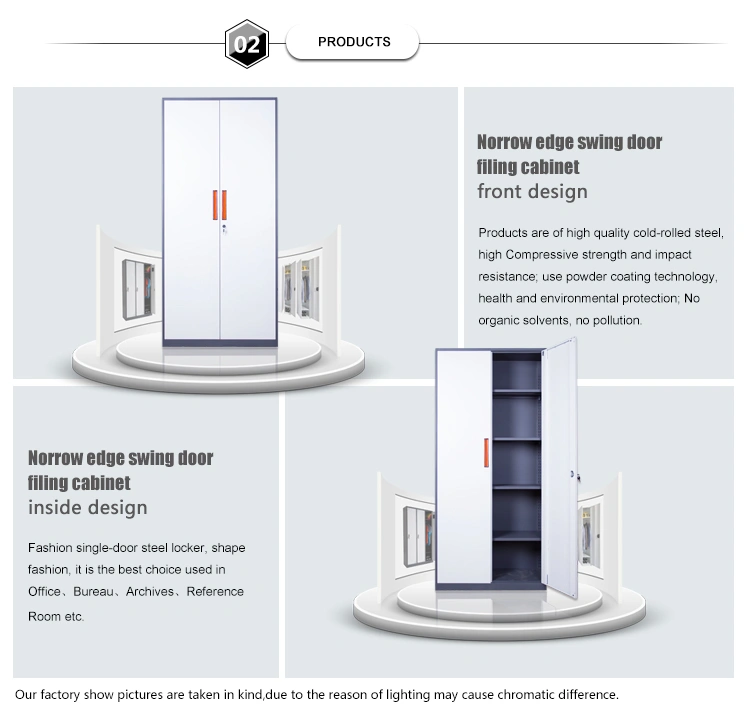 Mingxiu Norrow Edge 2 Door Metal Storage Cabinet / Office Use Steel File Cabinet