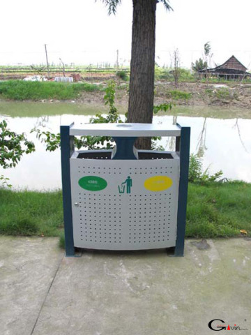 outdoor metal recycle bins