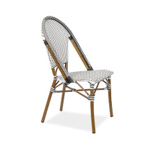 Aluminum Frame Paris Dining Chair - Stackable Plastic Rattan Chair