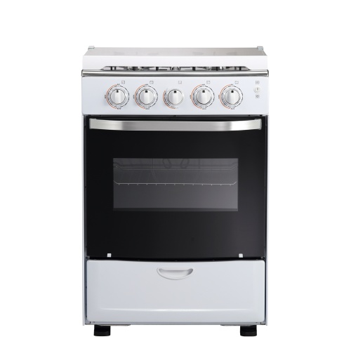 Freestanding 4 Burner Gas Oven with Glass Cover