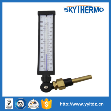 indoor outdoor Industrial mercury adjustable angle glass thermometer