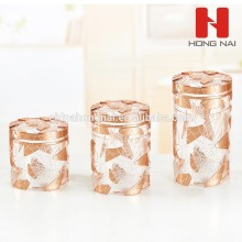 ice crack new shape canister, BPA free clear box canister sets