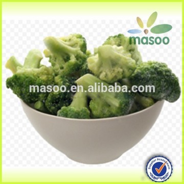 Cleaning fresh green broccoli, frozen broccoli in bulk