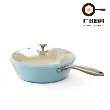 Blue Non-Stick Frying Pan for Home Cooking