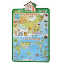 Geographical Electronic Bump Wall Chart sound hang map,education toy