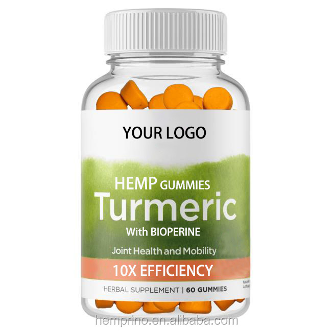 Organic Hemp CBD Infused Turmeric Gummies with Bioperine