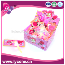 Custom sweets Love heart shape lollipop whistle candy