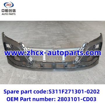 Front bumper upper body for changan CS75plus