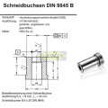 Hersteller von Schneidbuchsen DIN 9845 Form B.