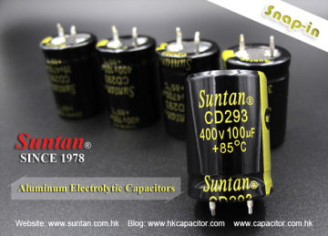 Suntan CD293 Snap-in Aluminum Electrolytic Capacitors For Speaker Network