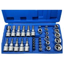 34-Piece Socket and Torx Bit Set: Impact Socket Bits Tool Kit