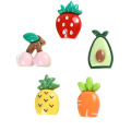 So großartig !!! Süße 3D-Frucht Flatback Cabochons Avocado Erdbeere Ananas Karotte Kirsche Schleim Charms Schmuckherstellung DIY