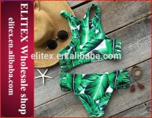 Wholesale Leaf Bohemia Fashion Latest Woman Swimsuit 2017