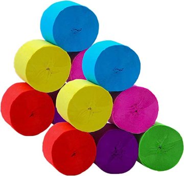 Colourful Crepe Paper Roll Streamer Garland for Party Decoration