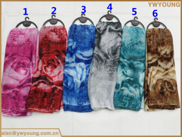 Wholesale fashion turkish scarf big flower scarf