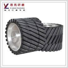 Aluminium Casting Alloy Electric Iron Grinding Sanding Belt Rubber Lapping Contact Wheel" 

However, to make it more SEO-friendly and concise, you might consider:

"Aluminium Alloy Electric Iron Grinding Sanding Belt with Rubber Contact Wheel