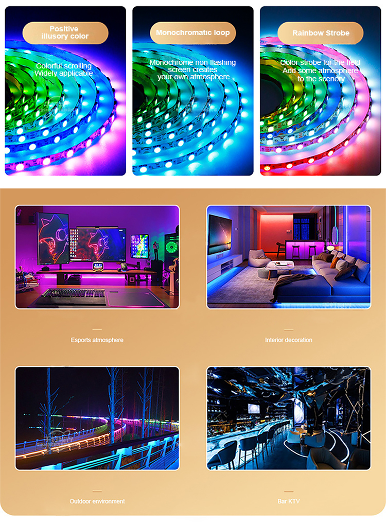 12V 48led/m Free Bending S Shape LED Strip IP20 5050RGB Flexible LED Strip Light led Tape light