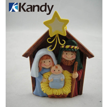 Customized package star harmonious christmas village houses resin