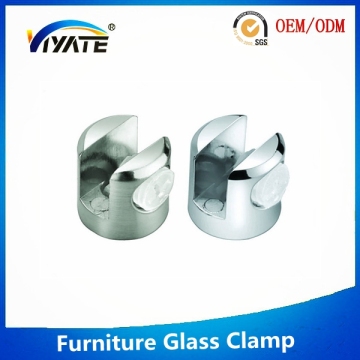 Metal Handrail Chrome Glass Shelf Brackets