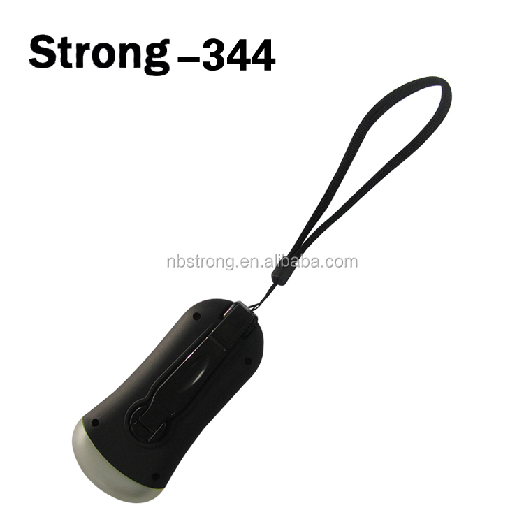 3 LED hand cranking plastic rechargeable torch solar flashlight with radio